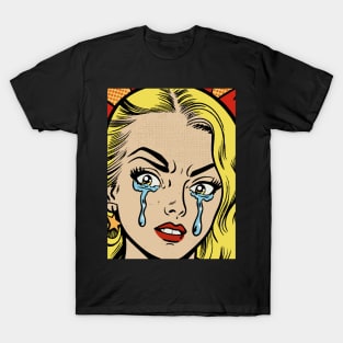 pop art crying girl T-Shirt